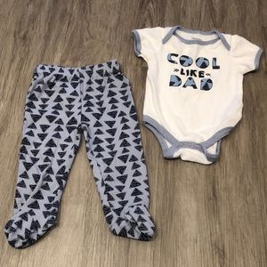 “Cool Like Dad” outfit baby boy